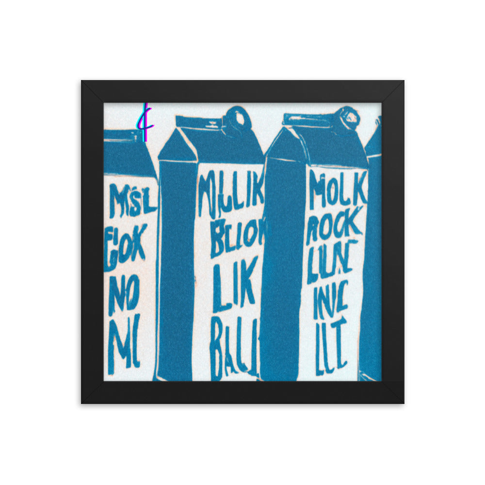 Milk 001 Framed Poster