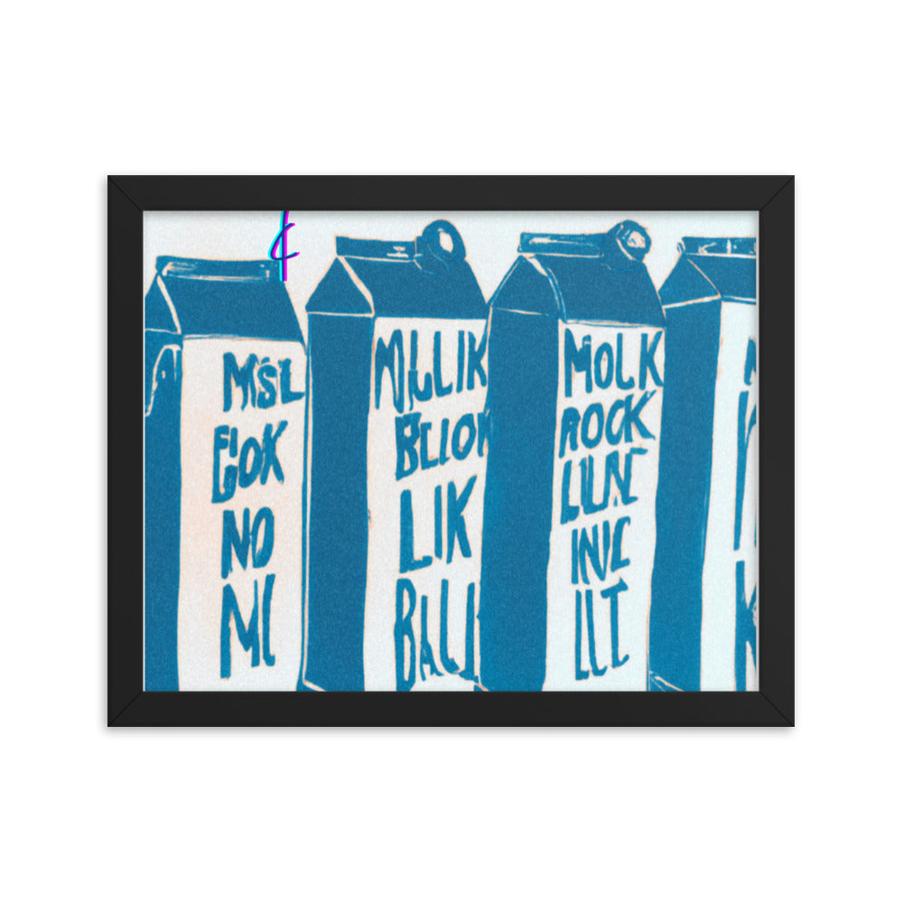 Milk 001 Framed Poster