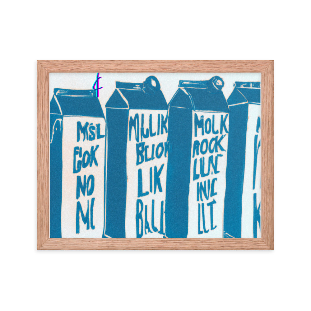 Milk 001 Framed Poster